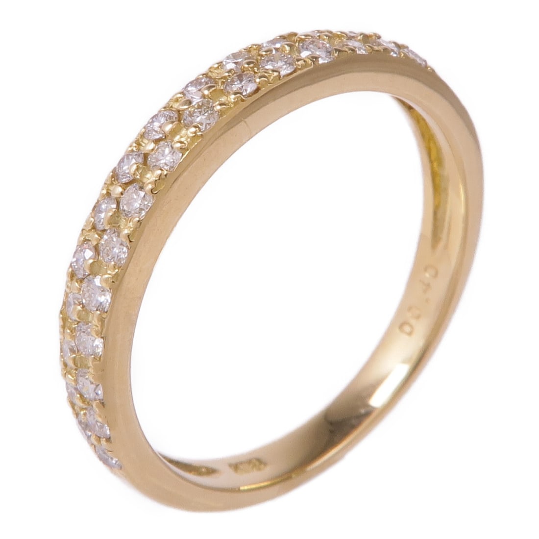Diamond Ring in 18K Yellow Gold Size 7.25 by JEWELRY: Diamond Ring in 18K Yellow Gold Size 7.25 by JEWELRY This exquisite diamond ring features a stunning K18 (18K) yellow gold band, providing a luxurious and timeless appeal. The clear diamond centerpiec