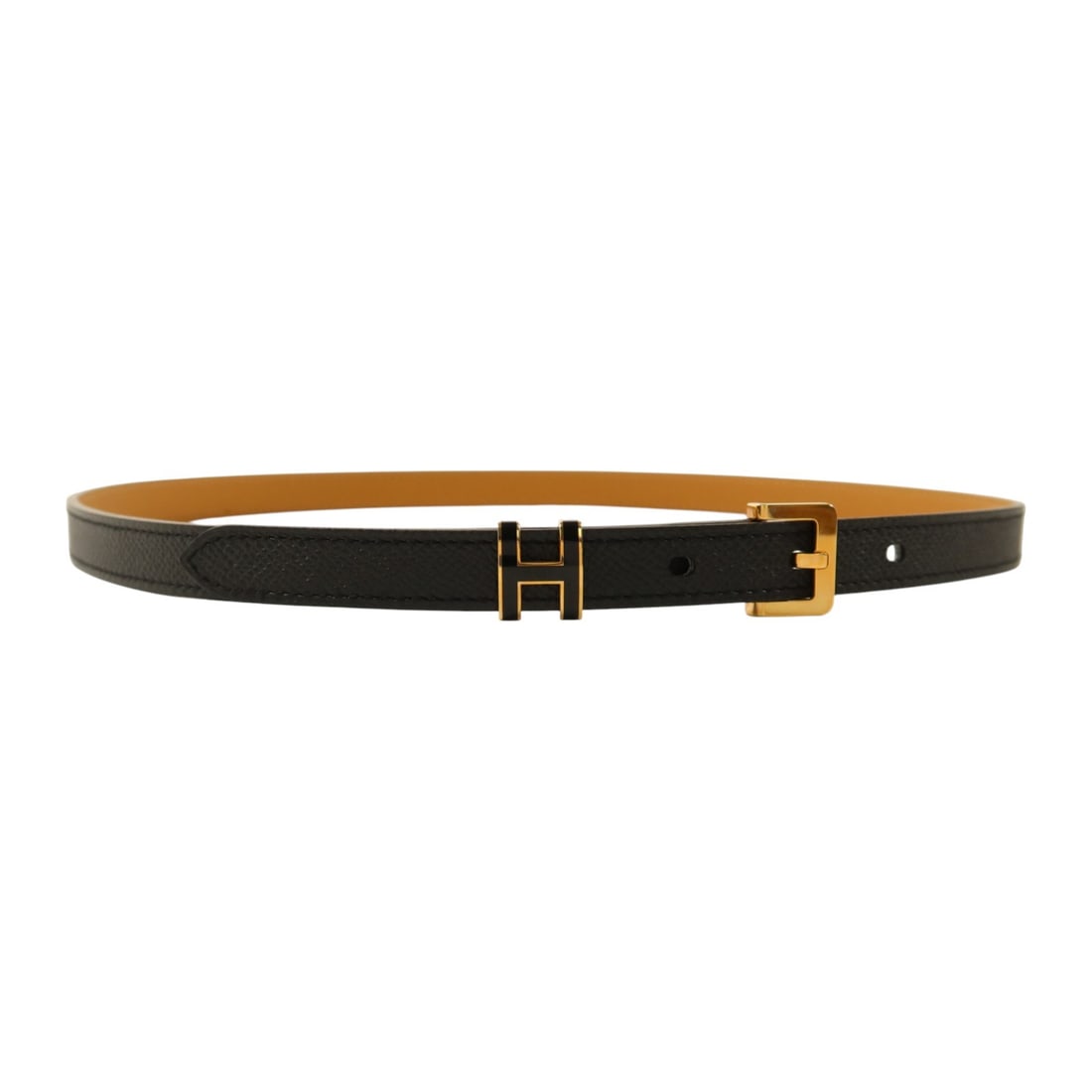 Hermes Pop H black Epsom leather belt GHW: Hermes Pop H black Epsom leather belt GHW This Hermes belt features a classic design crafted from high-quality Epsom calfskin leather in black. The belt is designed for women and showcases a gold-tone