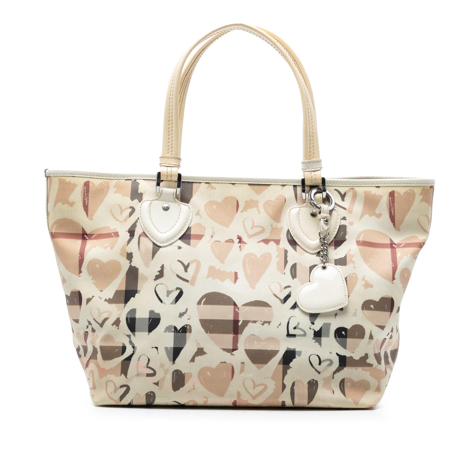 Burberry House Check Coated Canvas Gracie Tote Bag Italy: Burberry House Check Coated Canvas Gracie Tote Bag Italy The Burberry House Check Coated Canvas Hearts Gracie Tote is a stylish and versatile accessory crafted from a printed house check coated canvas