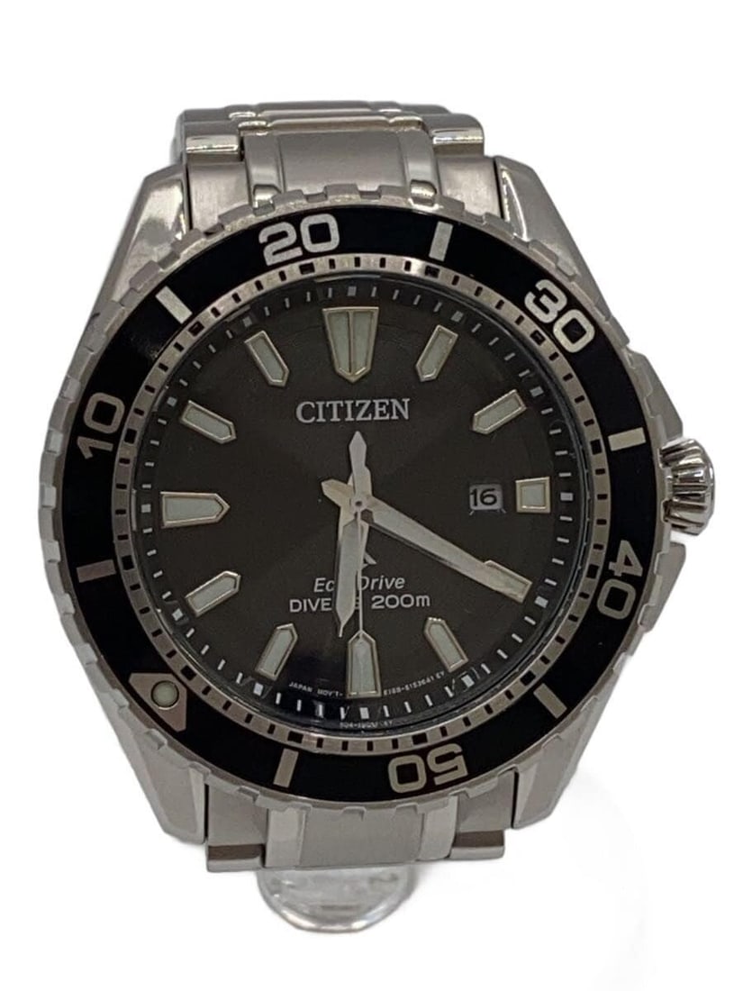 Citizen Promaster Marine Quartz Stainless Steel Men's Wristwatch: Citizen Promaster Marine Quartz Stainless Steel Men's Wristwatch This CITIZEN Promaster Marine Series E168-003FR01 is a men's quartz wristwatch featuring a black stainless steel case and band. The wat