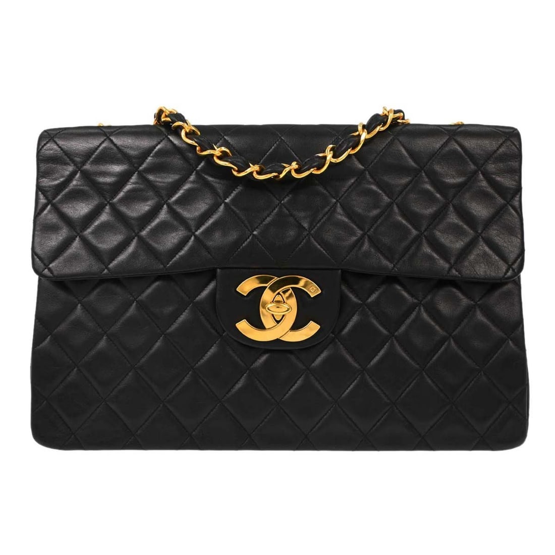 CHANEL Classic Flap Black Lambskin Shoulder Bag (1 of 18)