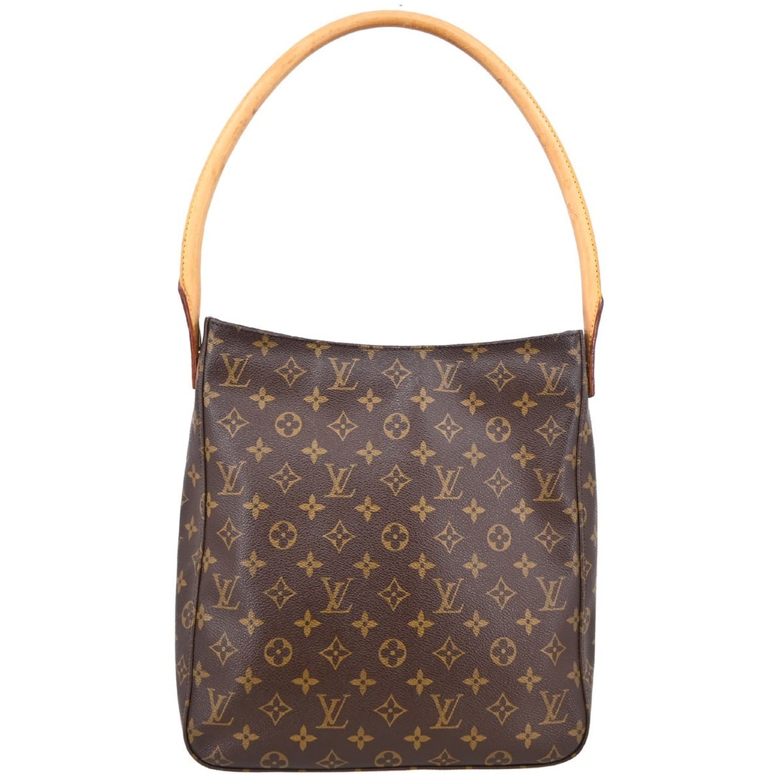 Louis Vuitton Looping GM Monogram Leather Shoulder Bag Brown Beige Vintage (1 of 18)