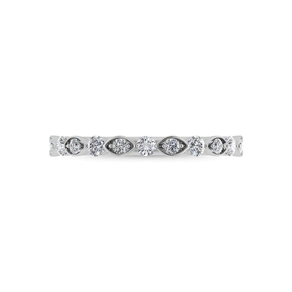 14K White Gold Diamond 1/4 Ct.Tw. Stackable Ring - 2