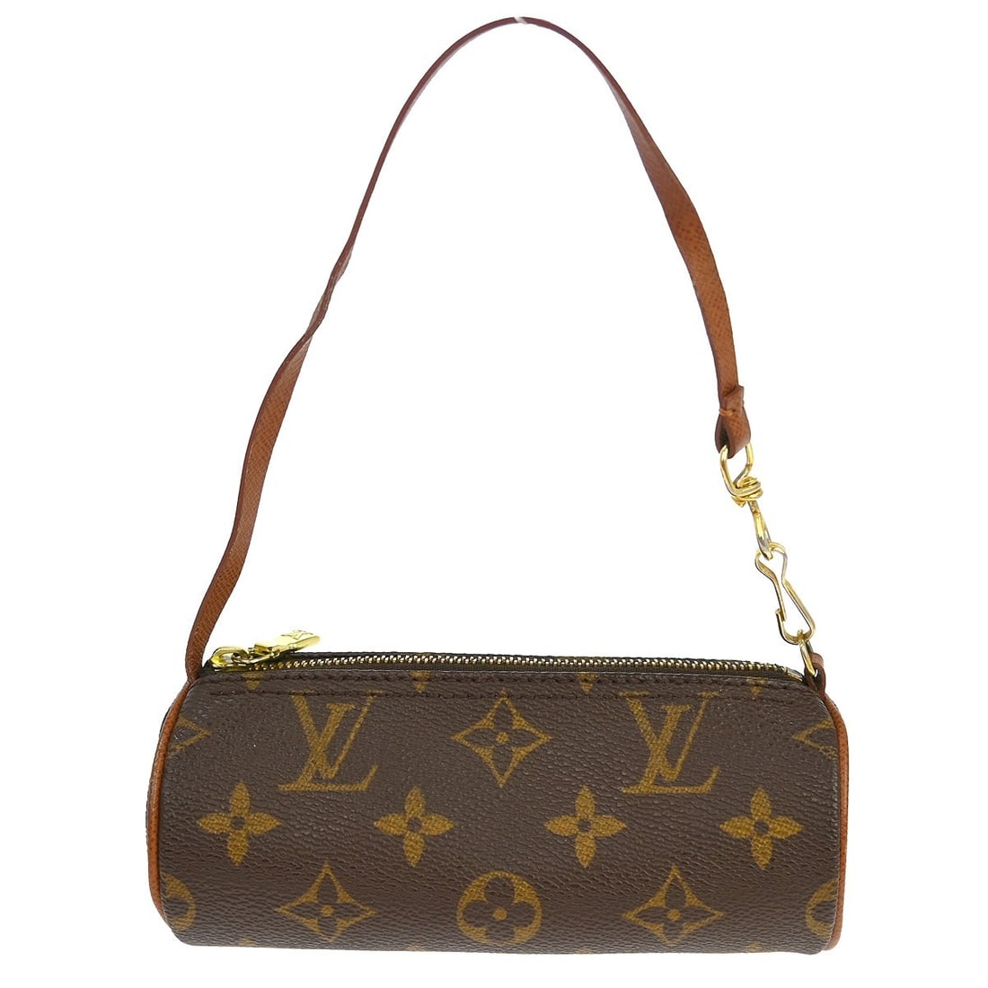 Papillon Pochette Handbag by Louis Vuitton in Monogram Canvas: Papillon Pochette Handbag by Louis Vuitton in Monogram Canvas The Louis Vuitton Papillon Pochette features the classic monogram canvas in brown and is designed for female use. Crafted in France, this 