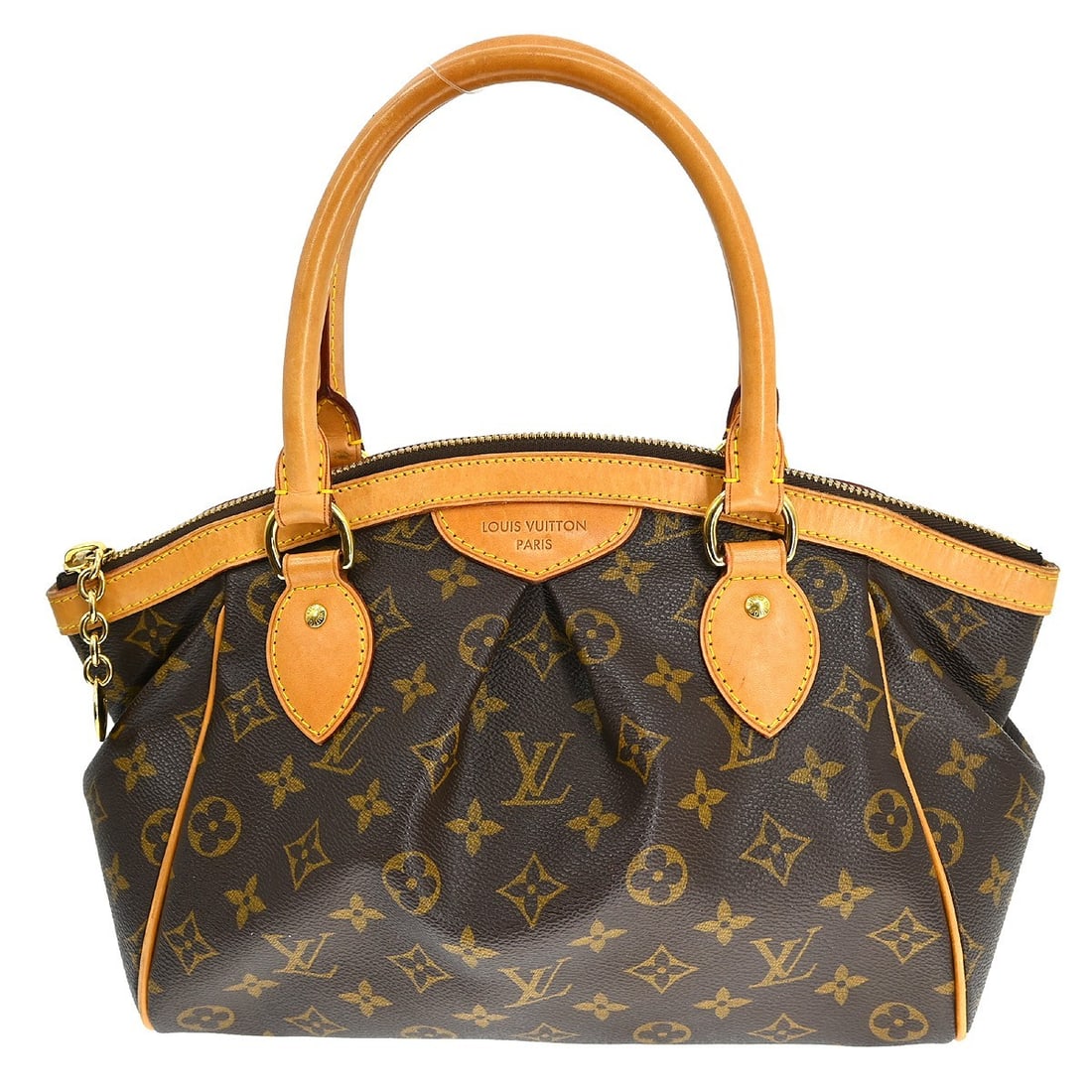 Louis Vuitton Tivoli PM Monogram Canvas Medium Tote Bag M40143: Louis Vuitton Tivoli PM Monogram Canvas Medium Tote Bag M40143 The Louis Vuitton Monogram Tivoli PM handbag showcases the iconic monogram canvas leather in shades of brown, accented with the signature