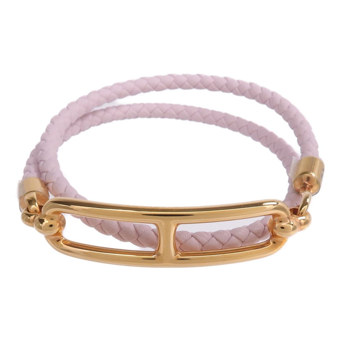 Hermes Roulis Double Tour Swift Leather Pink Bracelet (1 of 10)