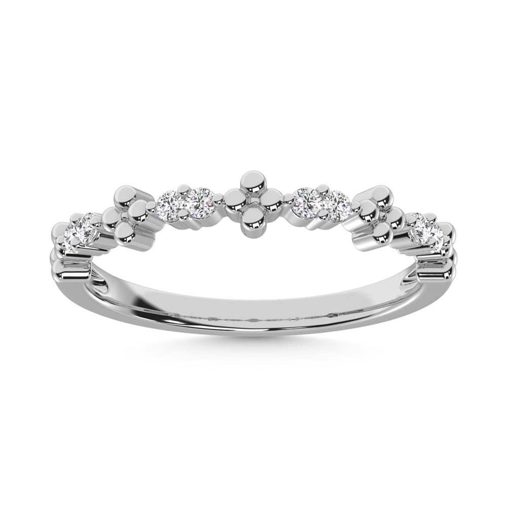14K White Gold Diamond 1/6 Ct.Tw. Stackable Ring (1 of 4)