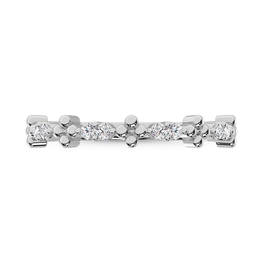 14K White Gold Diamond 1/6 Ct.Tw. Stackable Ring - 2