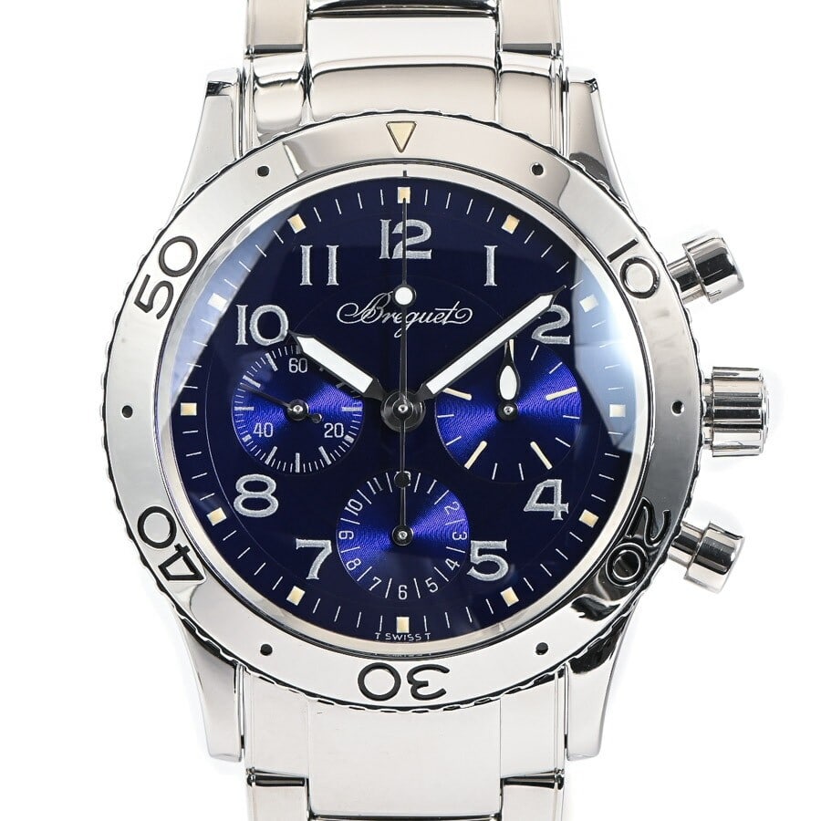 Breguet Aeronavale Limited Edition Chronograph 3807ST J2 SW9: Breguet Aeronavale Limited Edition Chronograph 3807ST J2 SW9 This Breguet Aeronavale Japan Limited Edition 3807ST/J2/SW9 men's wristwatch is a sought-after timepiece released in 1999 as a limited edit
