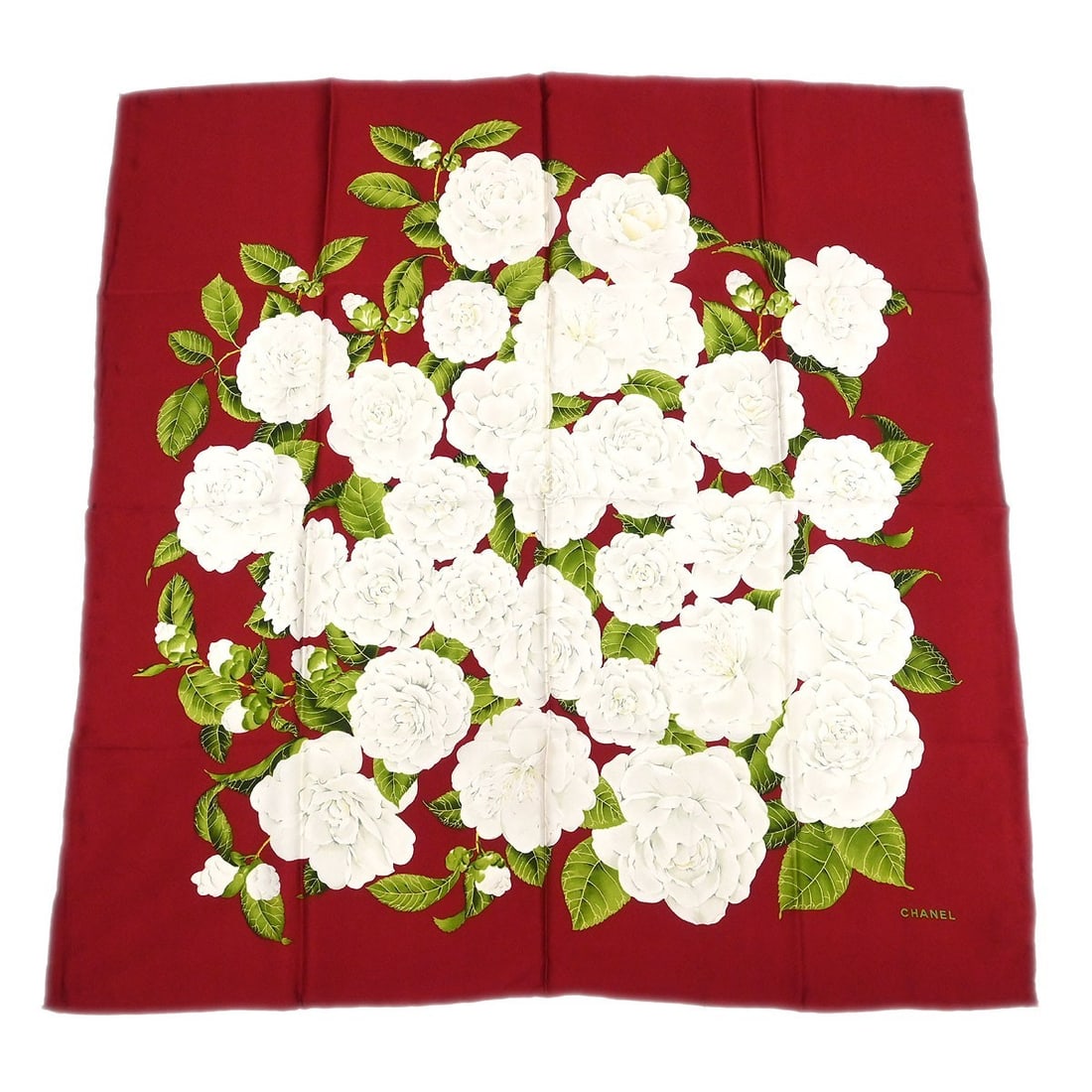 Red Scarf from Chanel Italy Small Accessory: Red Scarf from Chanel Italy Small Accessory This Chanel red scarf features a classic design and is crafted in Italy, reflecting the brand's signature elegance. It is offered in very good condition, ma