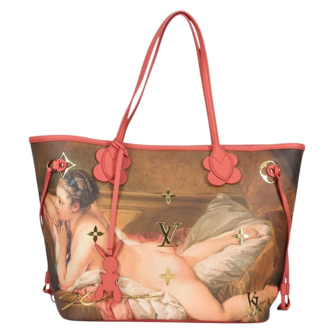 Neverfull NM Canvas Tote Limited Edition Jeff Koons Boucher Print (1 of 18)
