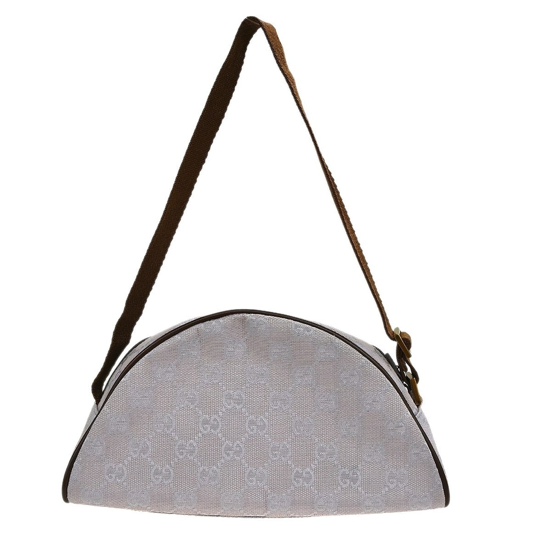 Small Gucci GG Purple Canvas Leather Top Handle Bag: Small Gucci GG Purple Canvas Leather Top Handle Bag This Gucci Purple GG top handle bag features the iconic GG pattern and is crafted from canvas leather. The small size and stylish design make it ide