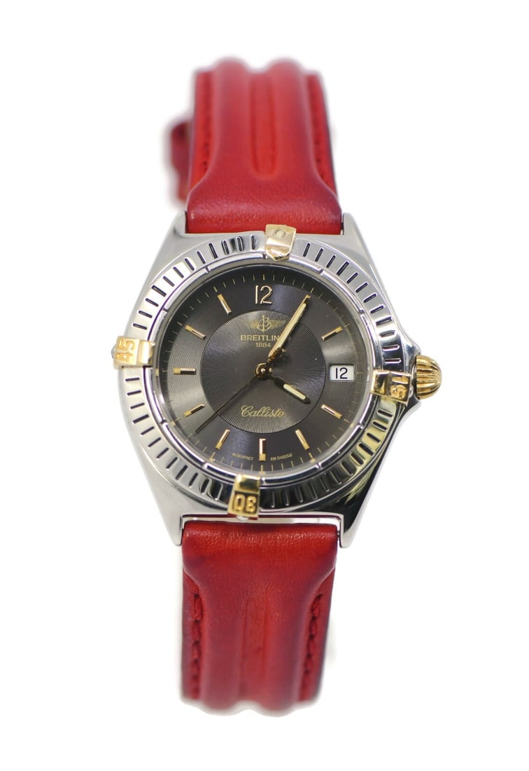 Breitling Callisto B57045 Two Tone Stainless Steel Watch with Box: Breitling Callisto B57045 Two Tone Stainless Steel Watch with Box The Breitling Callisto Two Tone Stainless Steel Watch B57045 is a stylish wristwatch that combines elegance with functionality.