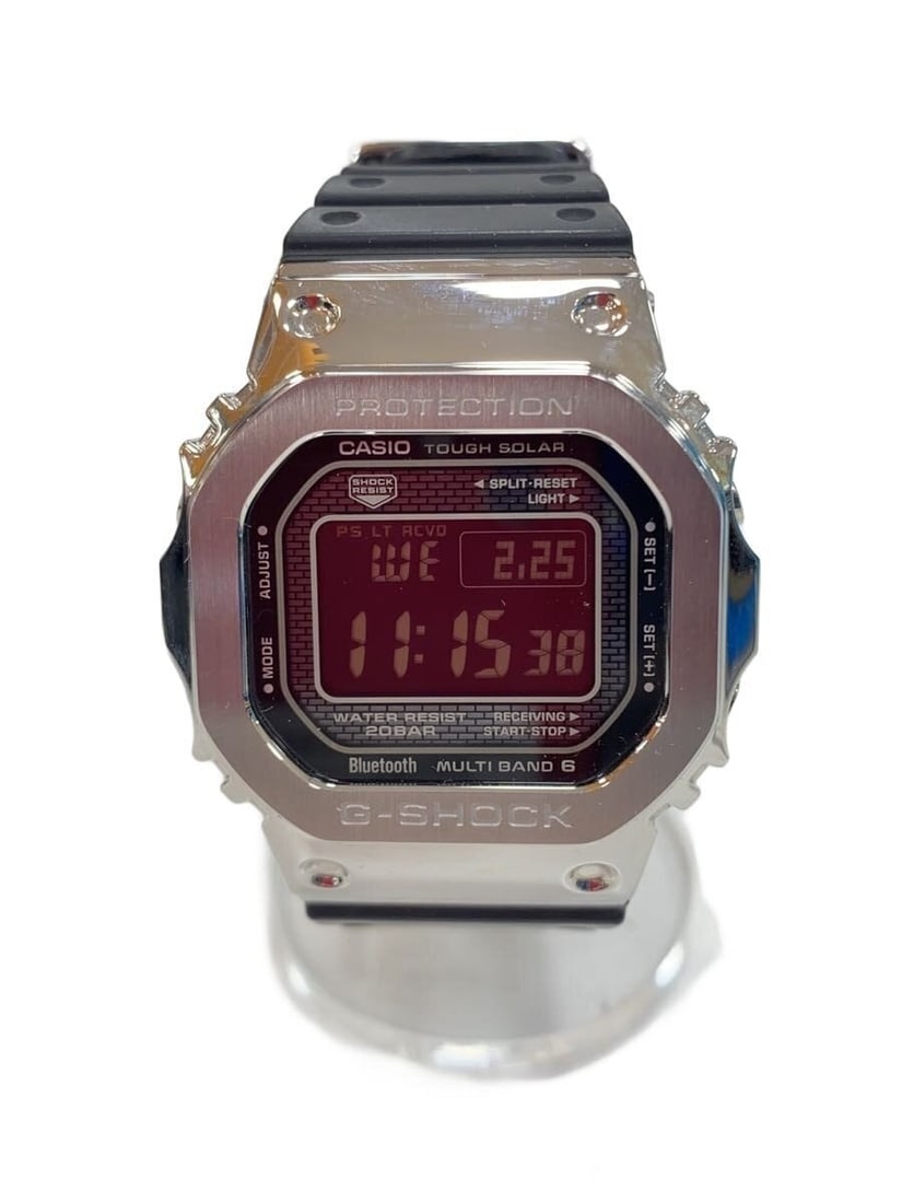 Casio G-Shock GMW-B5000-1JF Silver Men's Wristwatch: Casio G-Shock GMW-B5000-1JF Silver Men's Wristwatch This CASIO G-SHOCK GMW-B5000-1JF men's wristwatch features a durable silver rubber construction and a classic design. Made in Japan, it is pre-owned