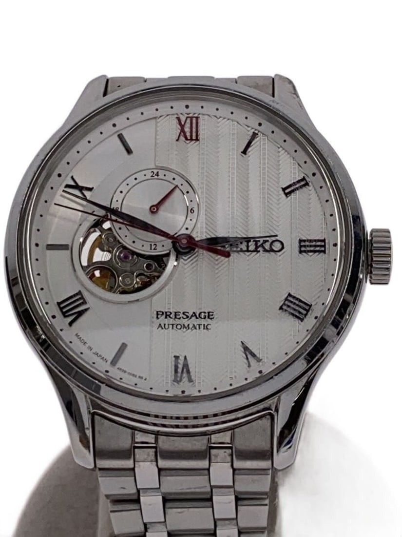 Seiko Presage Automatic Stainless Steel Men's Wristwatch Silver Dial Japan: Seiko Presage Automatic Stainless Steel Men's Wristwatch Silver Dial Japan This SEIKO Presage 4R39-00W0 is an automatic men's wristwatch featuring a silver dial and stainless steel construction. Made 