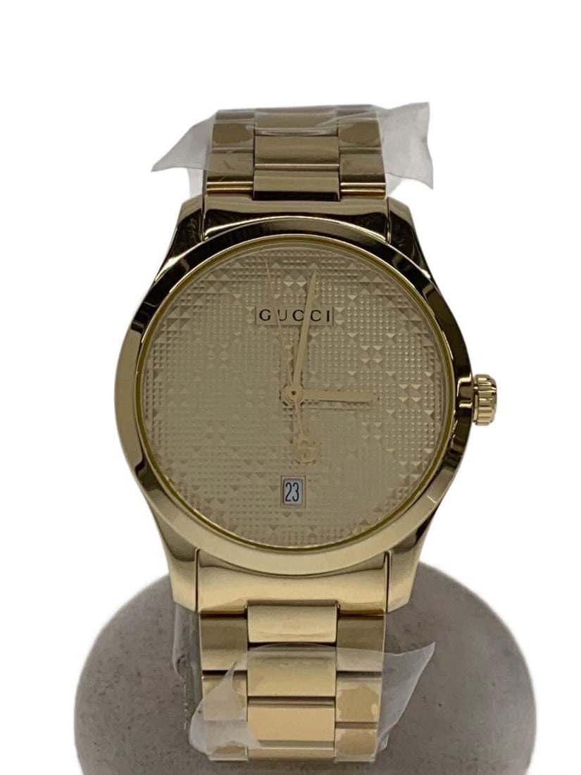 Gucci G Timeless Quartz Gold Tone Wristwatch (1 of 6)