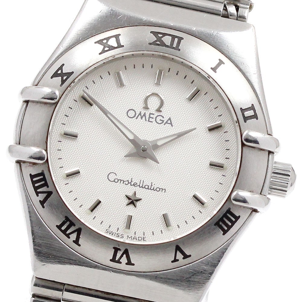 Omega Constellation Mini 1562.30 Quartz Steel Ladies Watch: Omega Constellation Mini 1562.30 Quartz Steel Ladies Watch This OMEGA Constellation Mini Quartz women's wristwatch features a stainless steel case and bracelet with a silver dial. The watch is pre-own