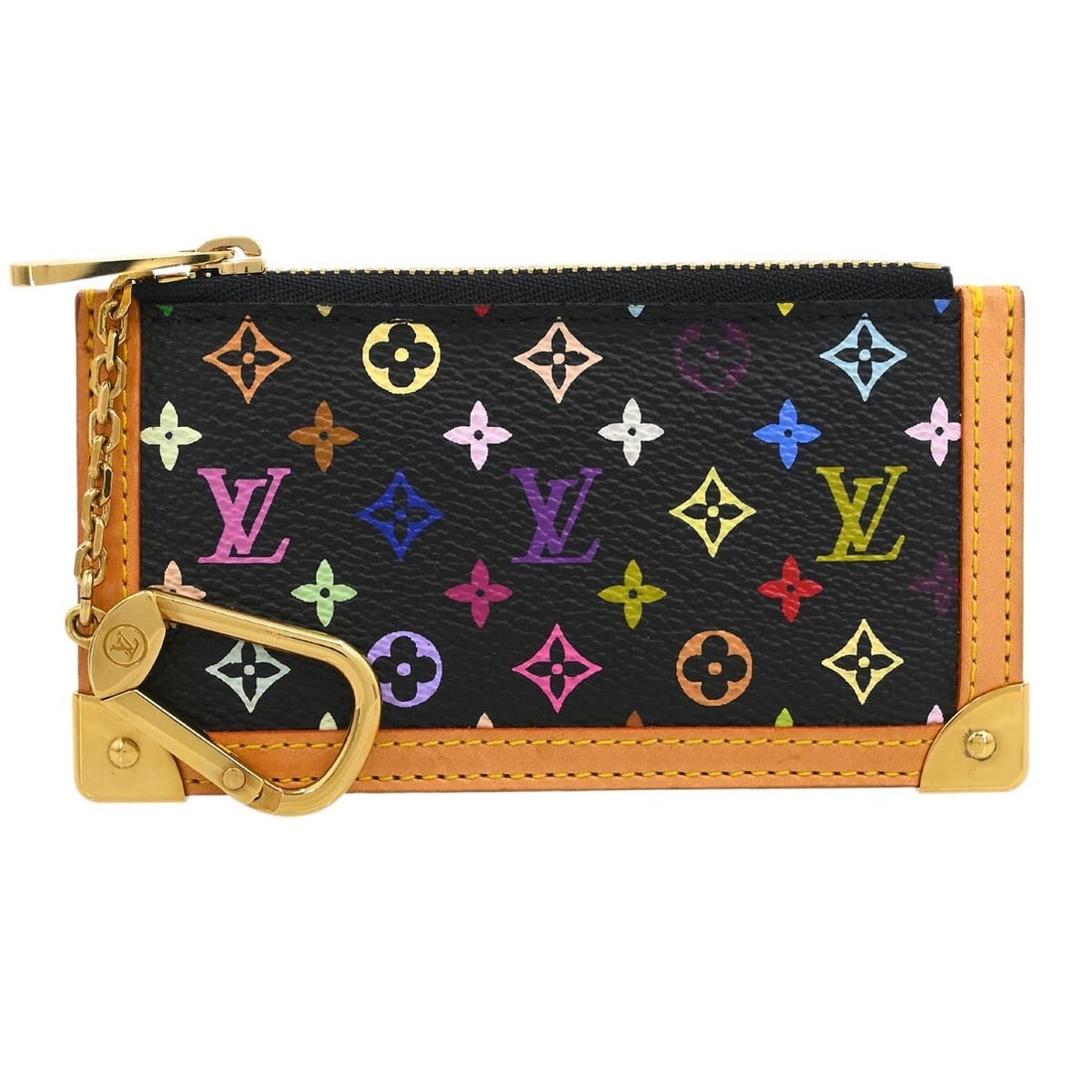 Louis Vuitton Multicolor Coin Case Wallet with Key Ring M92654: Louis Vuitton Multicolor Coin Case Wallet with Key Ring M92654 This Louis Vuitton Multicolor Pochette Cles Coin Case Wallet is a stylish and functional accessory, crafted from durable multicolor canva