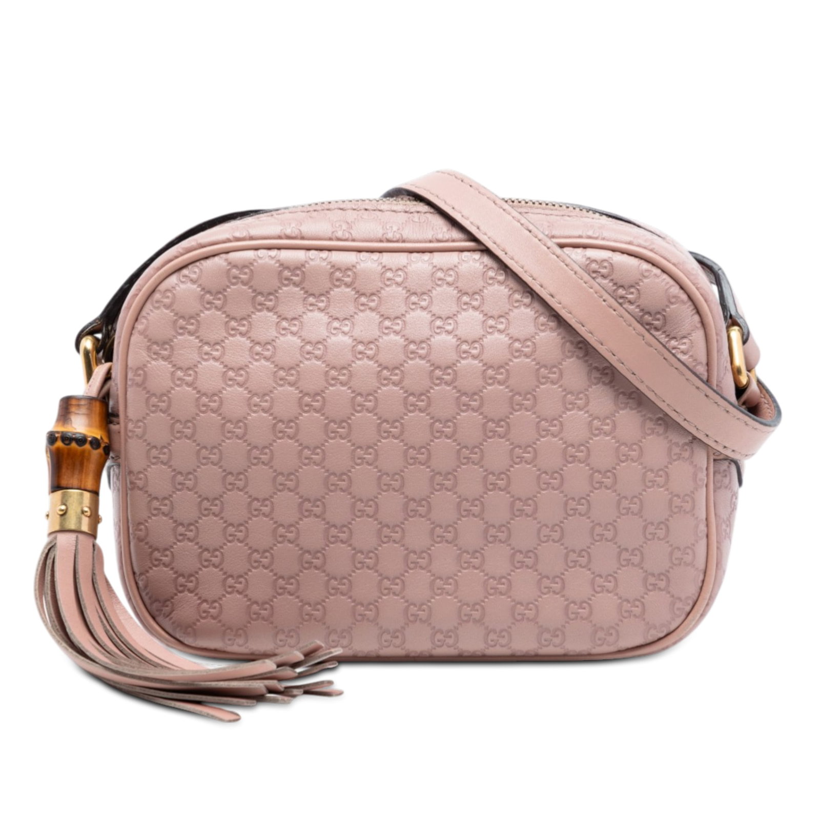 Gucci Microguccissima Sunshine Disco Pink Metallic Leather Crossbody Bag: Gucci Microguccissima Sunshine Disco Pink Metallic Leather Crossbody Bag This Gucci Metallic Microguccissima Sunshine Disco Camera Bag is crafted from embossed metallic pink leather and features an ad
