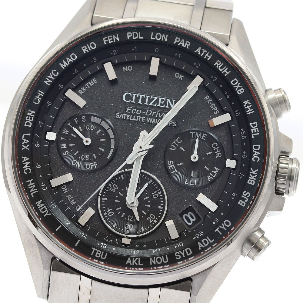 Citizen Attesa Satellite Wave Titanium Men's Solar Radio Watch: Citizen Attesa Satellite Wave Titanium Men's Solar Radio Watch This is a pre-owned Citizen Attesa Satellite Wave men's watch, model F950-T024530/CC4000-59E. The watch features a titanium case and brac