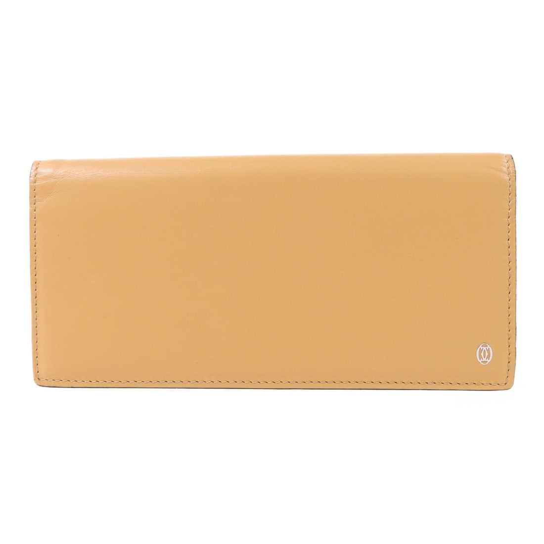 CARTIER Khaki Calfskin Leather Bifold Wallet Made in France: CARTIER Khaki Calfskin Leather Bifold Wallet Made in France This elegant bifold wallet by Cartier is crafted from high-quality calfskin leather in a sophisticated khaki color. Designed for both functi