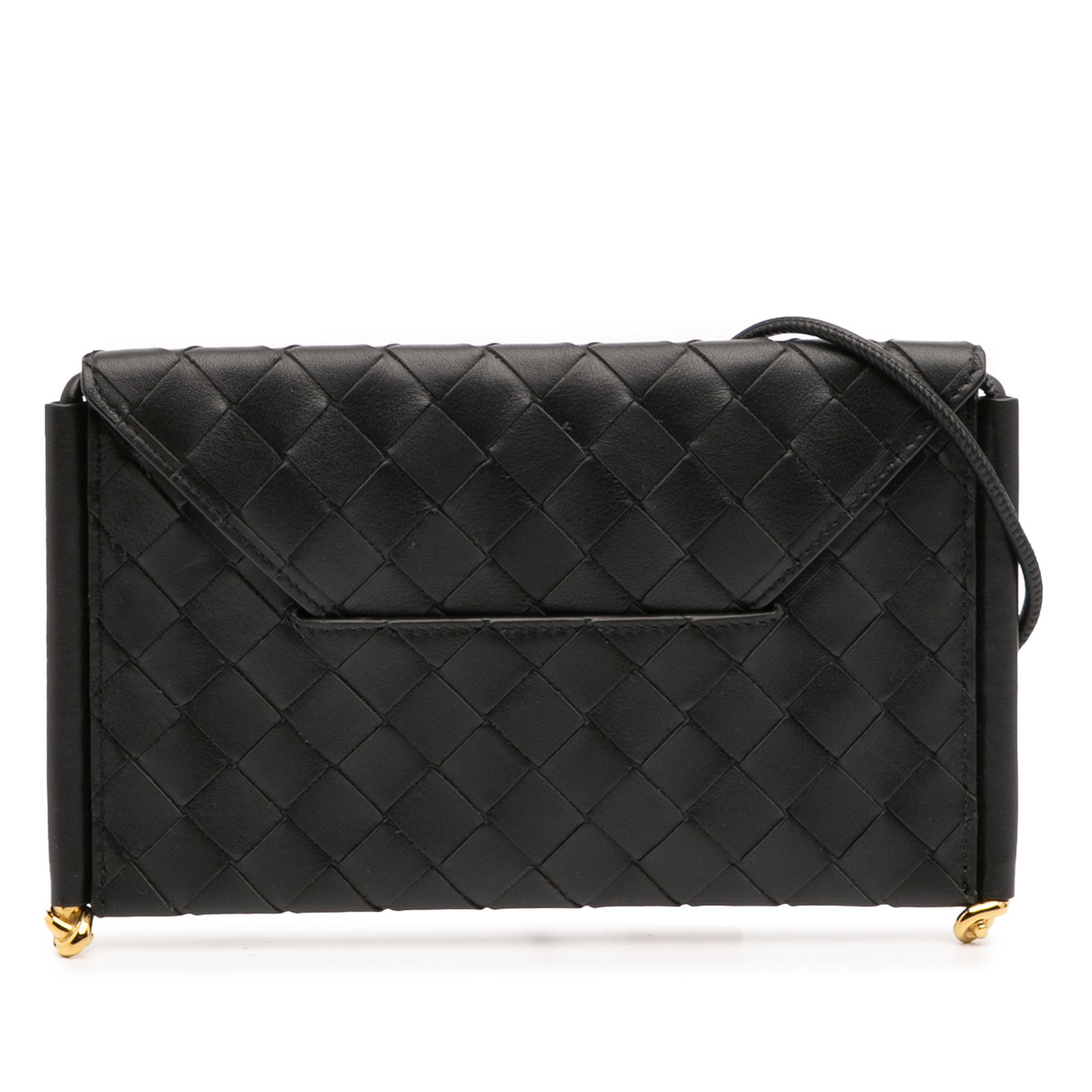 Bottega Veneta Black Calfskin Intrecciato Solstice Phone Pouch: Bottega Veneta Black Calfskin Intrecciato Solstice Phone Pouch The Bottega Veneta Calfskin Intrecciato Solstice Phone Pouch is a stylish crossbody bag crafted from premium woven leather. It features a