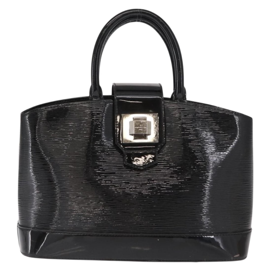 Louis Vuitton Mirabeau Bag in Black Electric Epi Leather: Louis Vuitton Mirabeau Bag in Black Electric Epi Leather The Louis Vuitton Mirabeau handbag features black Electric Epi leather with a sleek, structured design. This women's handbag is made in France 