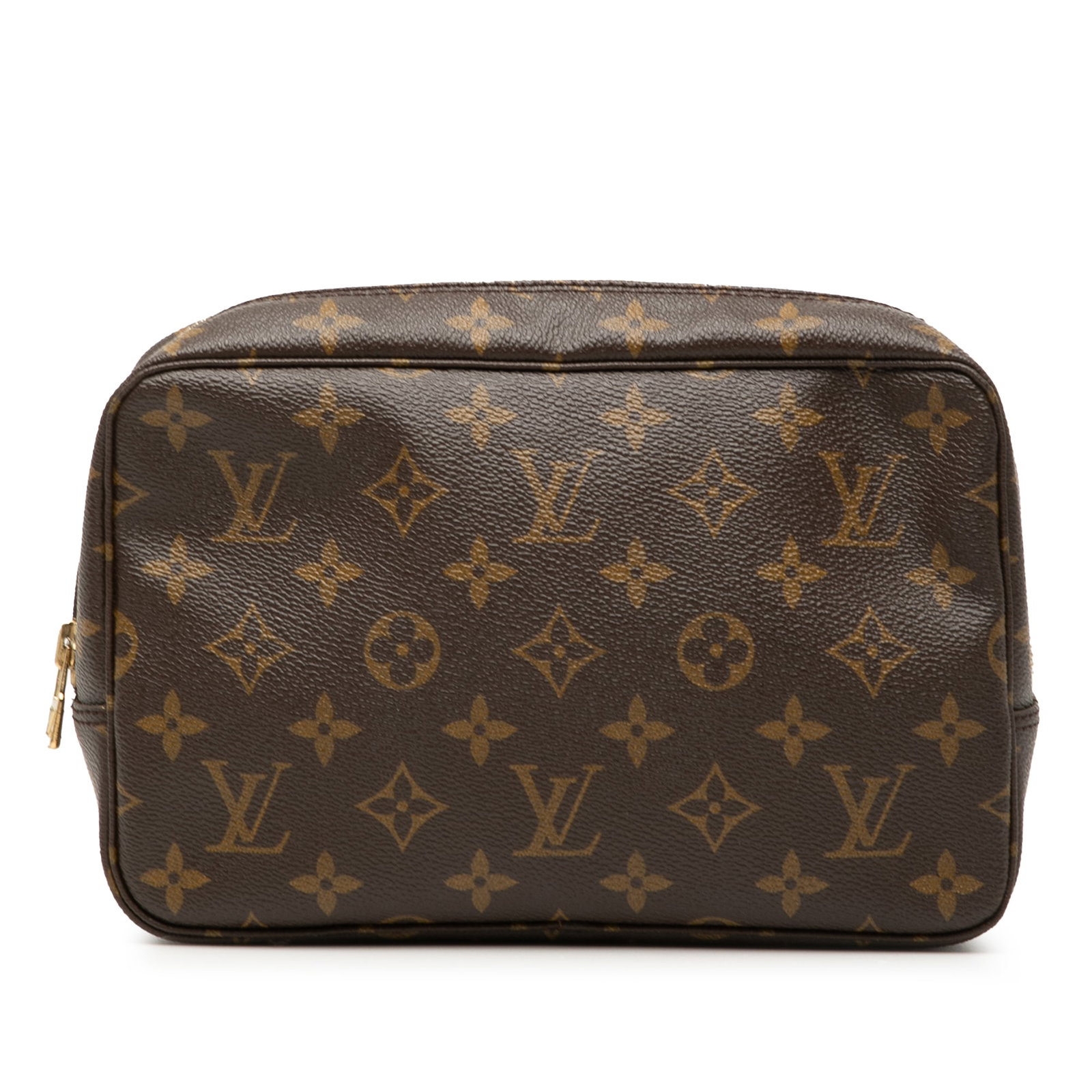 Monogram Canvas Toiletry Pouch 23 by Louis Vuitton: Monogram Canvas Toiletry Pouch 23 by Louis Vuitton The Louis Vuitton Monogram Trousse Toilette 23 is crafted from signature monogram canvas and features a top zip closure and an interior pocket. The b