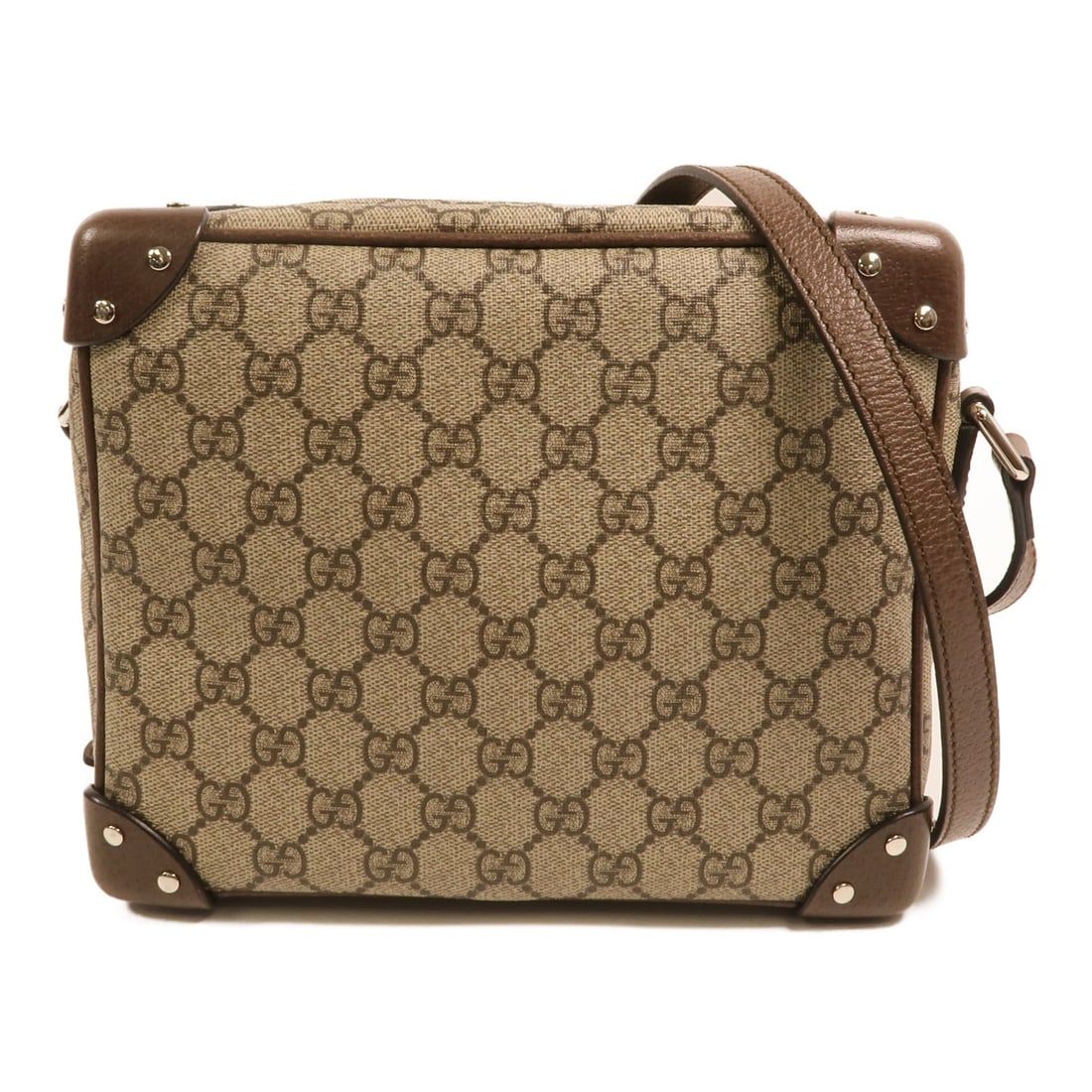 Gucci GG Beige Coated Canvas Shoulder Bag with Silver Hardware: Gucci GG Beige Coated Canvas Shoulder Bag with Silver Hardware This Gucci GG shoulder bag is crafted from durable beige PVC coated canvas and features a classic design. With a structured silhouette, t