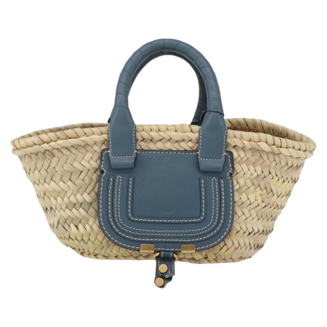 Chloe Marcie Wicker Basket Bag Beige 38cm x 17cm x 13cm: Chloe Marcie Wicker Basket Bag Beige 38cm x 17cm x 13cm This pre-owned Chloe Marcie Basket Bag is crafted from beige wicker, designed for women. The bag features a bucket style and is made in Spain. I