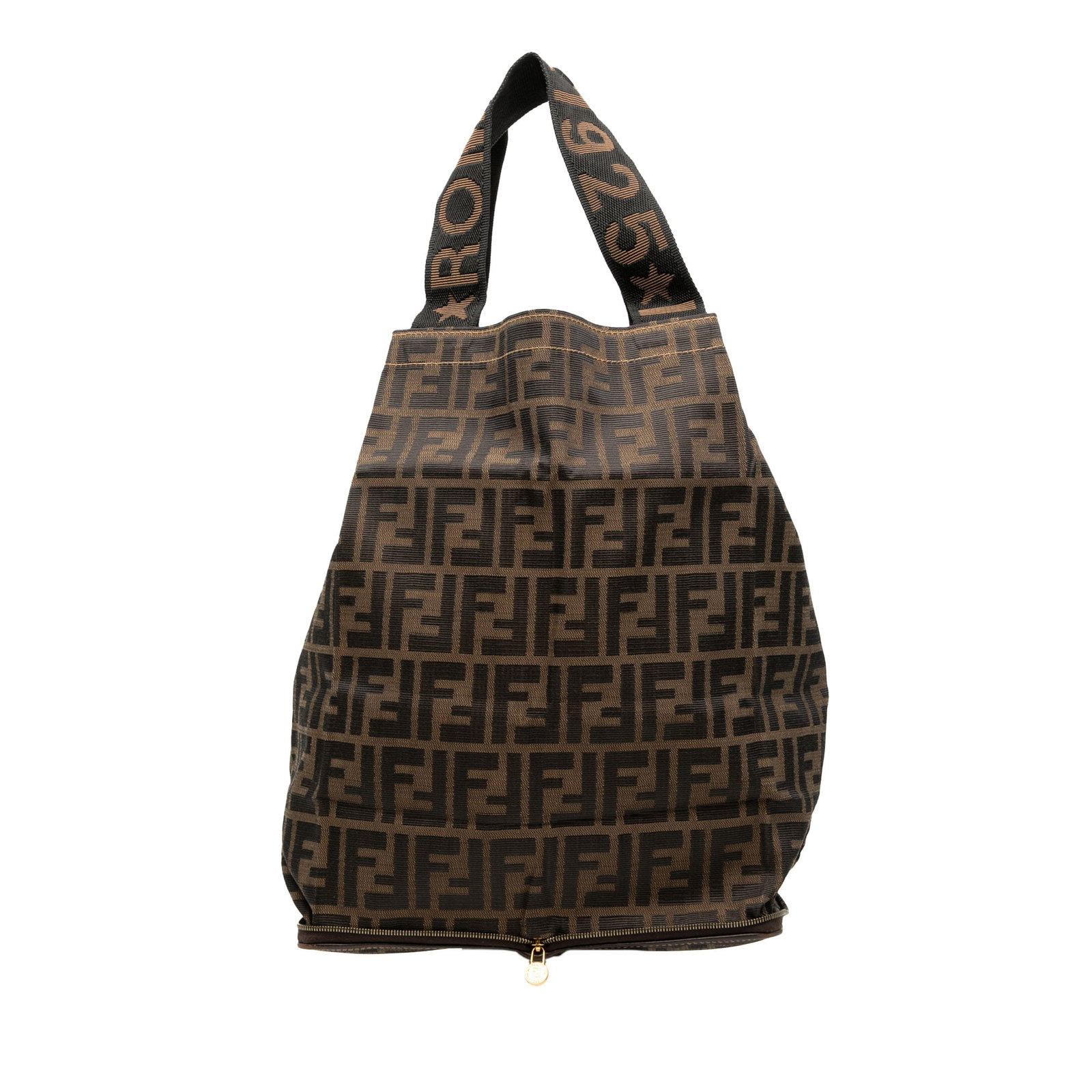Fendi Zucca Foldable Tote Bag in Canvas and Nylon Brown (1 of 7)