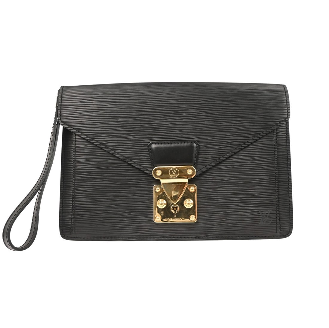 Louis Vuitton Sellier Dragonne Epi Leather Black Clutch Bag M52612: Louis Vuitton Sellier Dragonne Epi Leather Black Clutch Bag M52612 This Louis Vuitton Sellier Dragonne clutch bag features black Epi leather with a textured finish, complemented by a matching black li