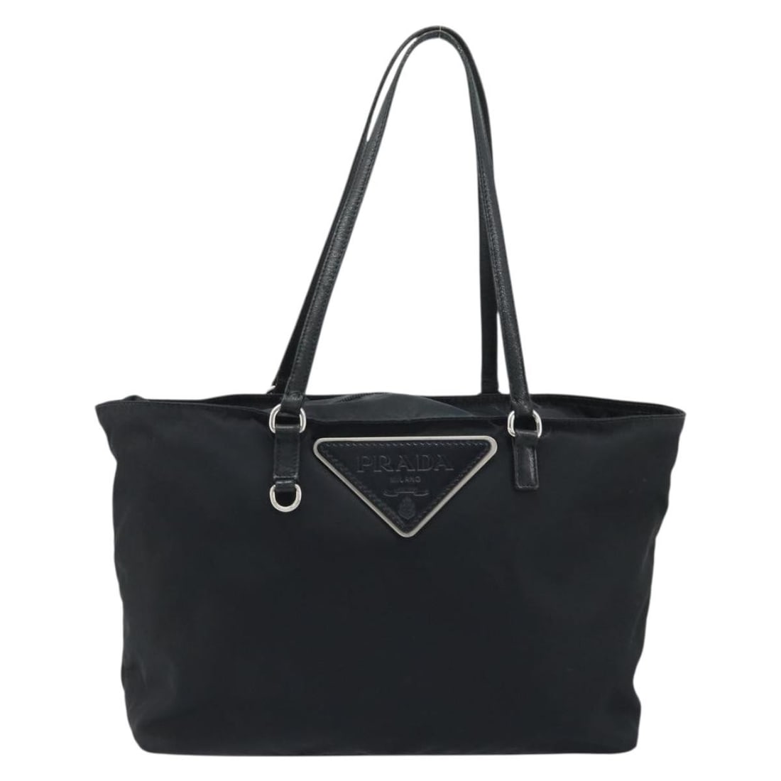 Prada Black Nylon Vintage Zip Tote Bag Italy: Prada Black Nylon Vintage Zip Tote Bag Italy This Prada Vintage Zip Tote features a classic design crafted from black nylon. Designed for women, this tote includes a zip closure and metallic fittings.