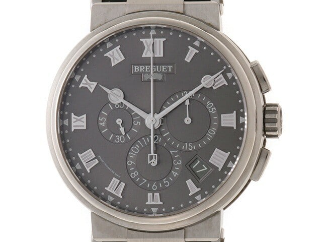 Breguet Marine Chronograph Titanium Rubber Strap Automatic Wristwatch (1 of 14)