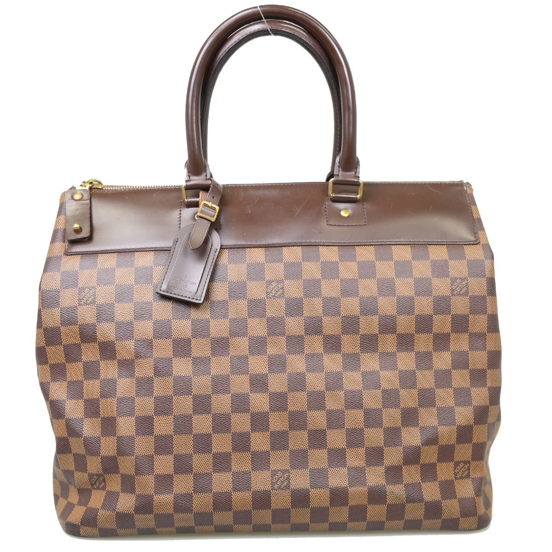 Louis Vuitton Greenwich PM Damier Canvas Handbag N41165: Louis Vuitton Greenwich PM Damier Canvas Handbag N41165 This Louis Vuitton Greenwich PM handbag features the brand's signature Damier canvas leather in brown with a check pattern. Designed for casual 