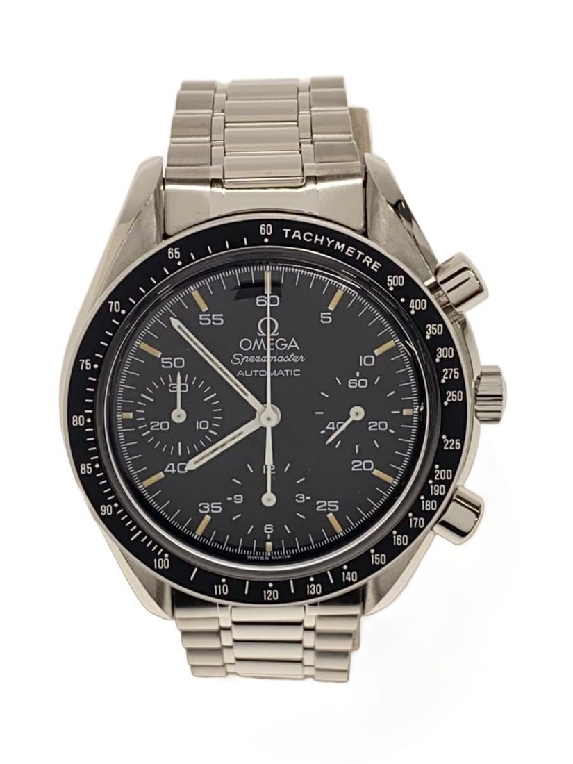 Omega Speedmaster 3510.50 Automatic Black Dial Wristwatch: Omega Speedmaster 3510.50 Automatic Black Dial Wristwatch This OMEGA Speedmaster men's wristwatch features automatic winding and a classic black dial. Crafted in Switzerland, it is designed for men an
