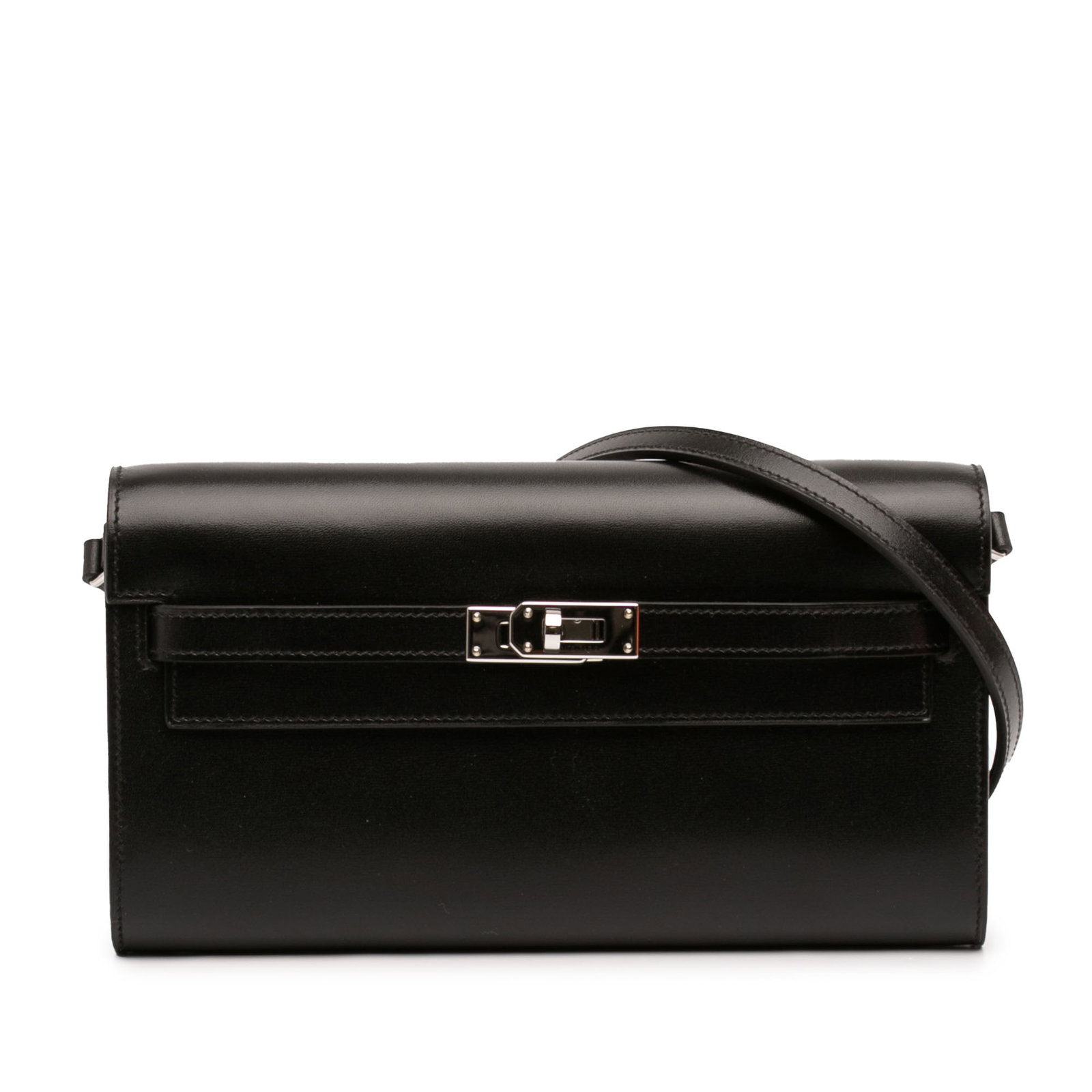 Black Box Calf Leather Kelly To Go Wallet with Strap by Hermes (1 of 11)