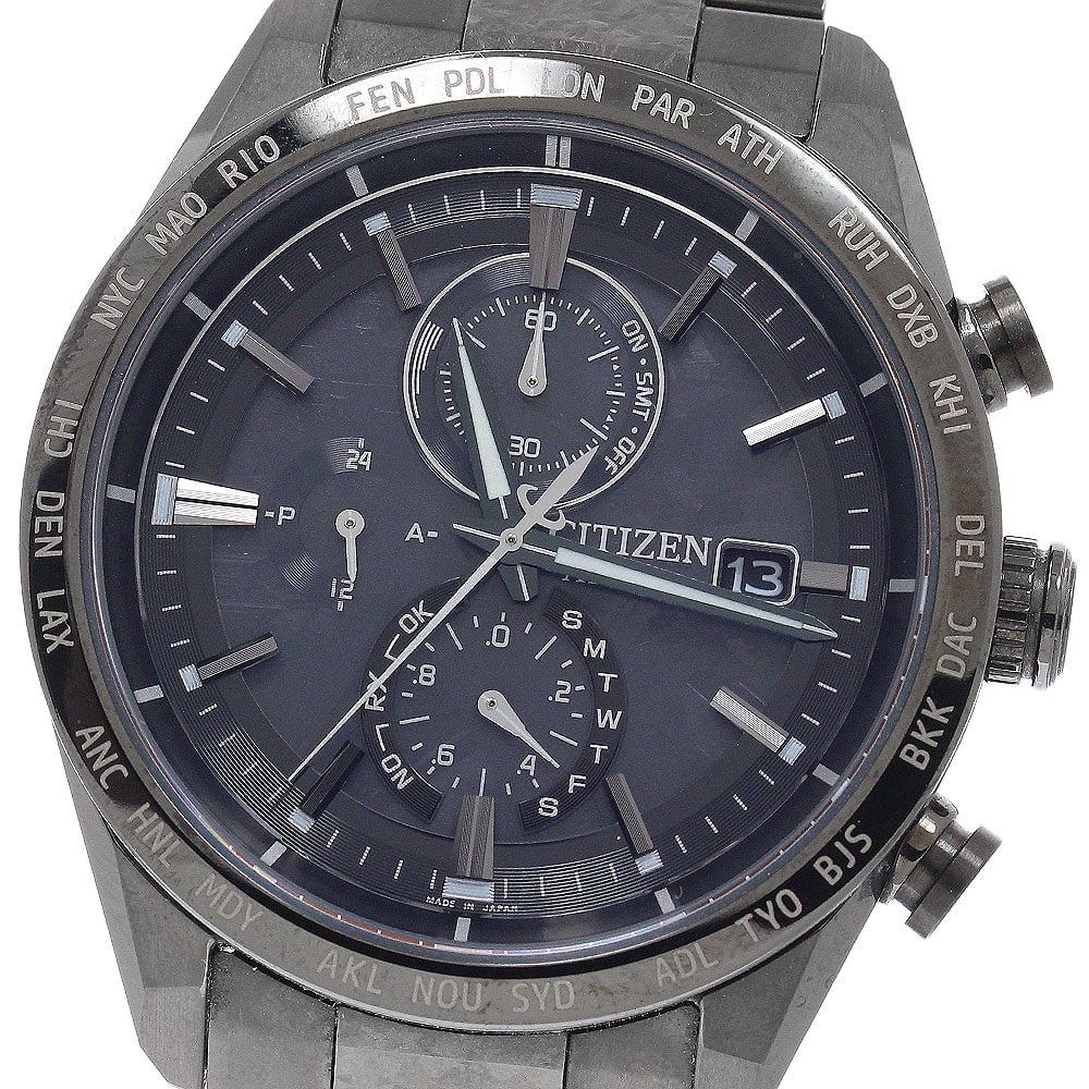 Citizen Attesa HAKUTO R men's solar radio controlled titanium watch: Citizen Attesa HAKUTO R men's solar radio controlled titanium watch This CITIZEN Attesa HAKUTO-R Collaboration men's wristwatch features a Super Titanium case and band with a gray dial. Powered by a s