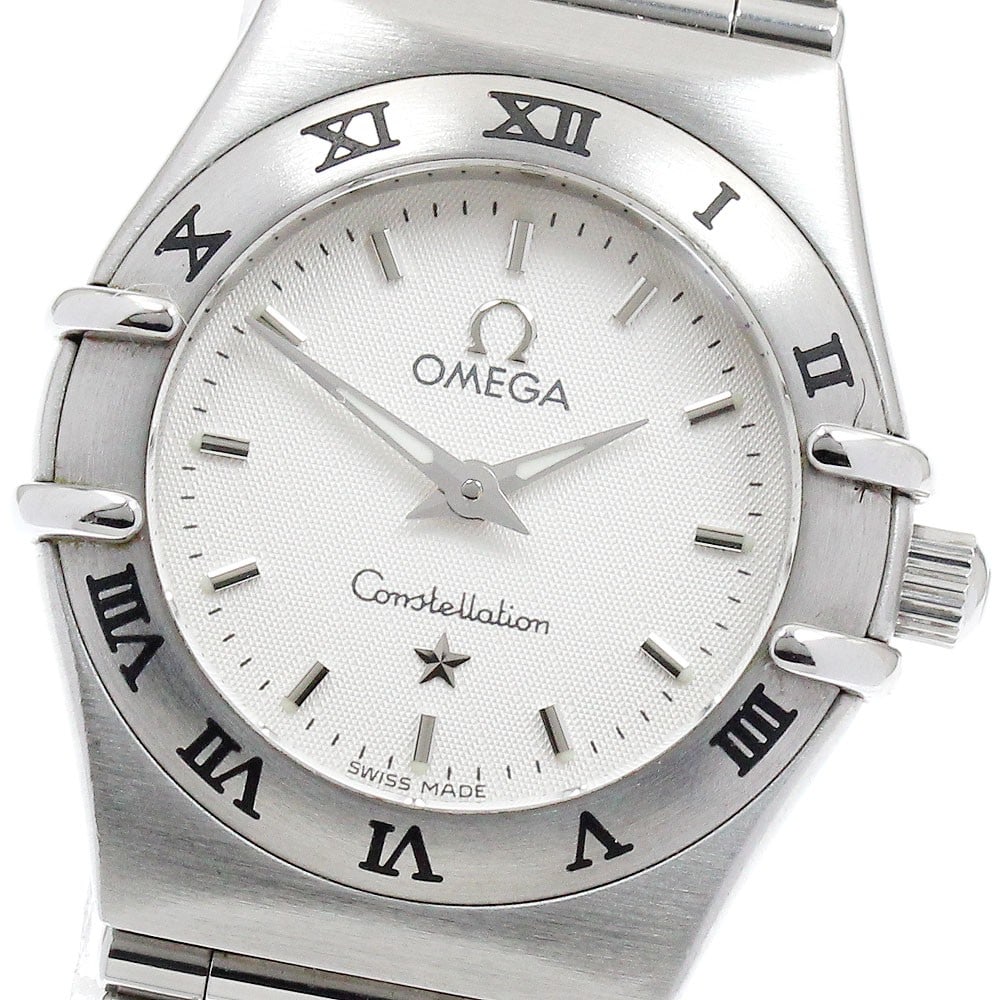 Omega Constellation Mini Quartz 23mm Stainless Steel Women's Watch: Omega Constellation Mini Quartz 23mm Stainless Steel Women's Watch This OMEGA Constellation Mini Quartz wristwatch is designed for women and features a stainless steel case and bracelet with a silver 