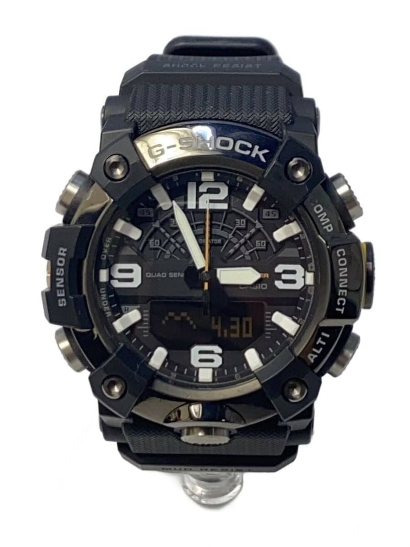 Casio G Shock Mudmaster GG-B100XMB-1AJF Men's Rubber Wristwatch: Casio G Shock Mudmaster GG-B100XMB-1AJF Men's Rubber Wristwatch This CASIO G-SHOCK MUDMASTER GG-B100XMB-1AJF men's wristwatch features a durable rubber band and a robust black case. The watch shows sl