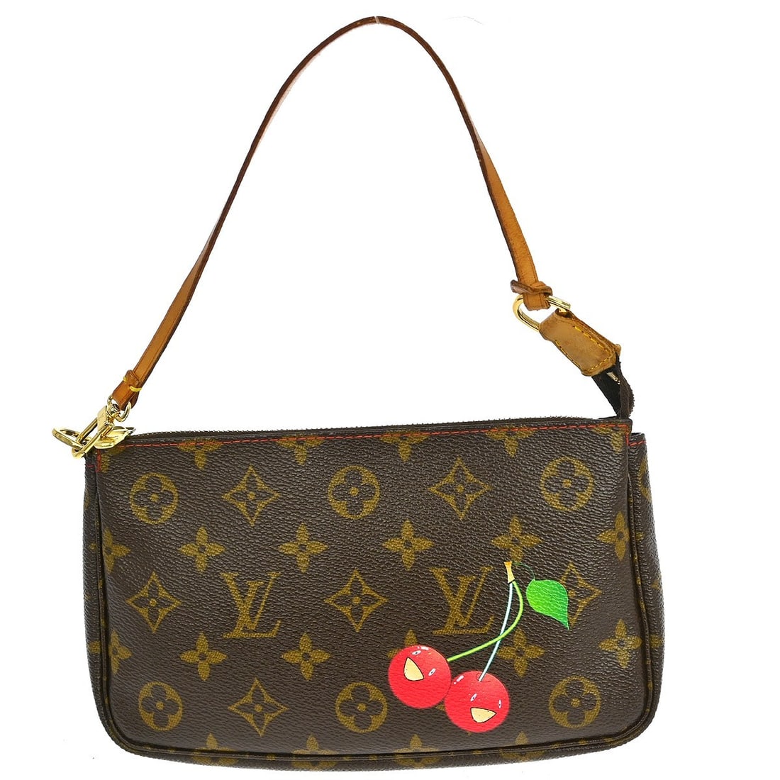 Louis Vuitton Cherry Pochette Accessoires Monogram Canvas Medium Handbag M95008: Louis Vuitton Cherry Pochette Accessoires Monogram Canvas Medium Handbag M95008 This Louis Vuitton Cherry Pochette Accessoires handbag features the signature Monogram canvas leather exterior with logo