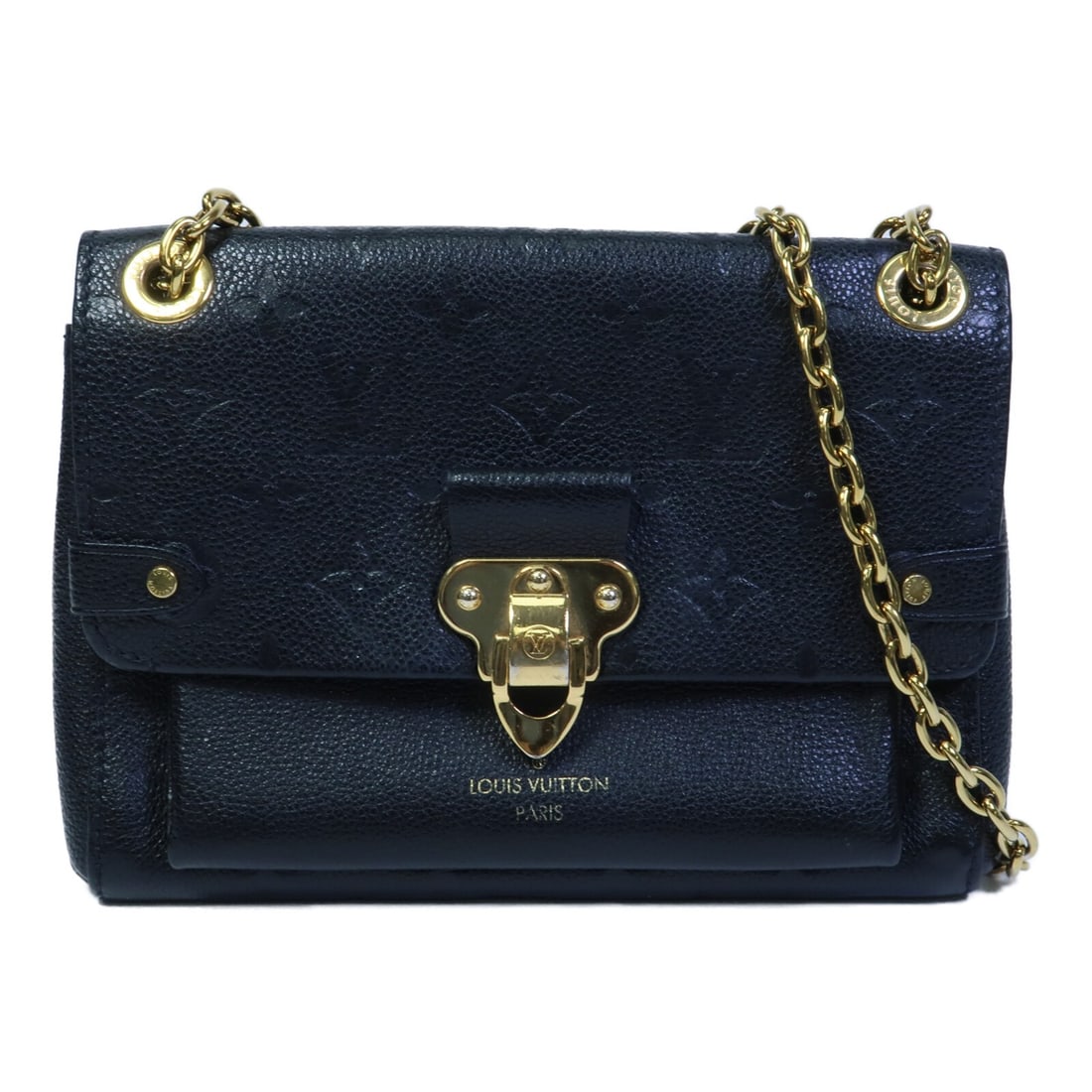 Louis Vuitton Vavin BB Monogram Empreinte Black Chain Shoulder Bag GHW: Louis Vuitton Vavin BB Monogram Empreinte Black Chain Shoulder Bag GHW This Louis Vuitton Vavin BB chain shoulder bag is crafted from black calfskin leather in the signature Monogram Empreinte pattern