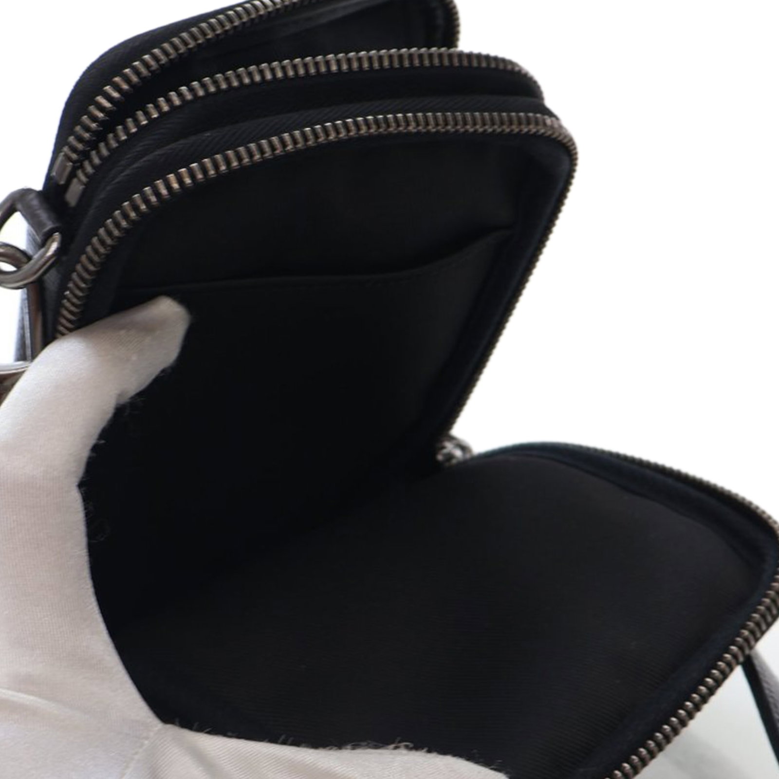 Monogram Eclipse Reverse canvas double phone pouch with detachable strap - 6