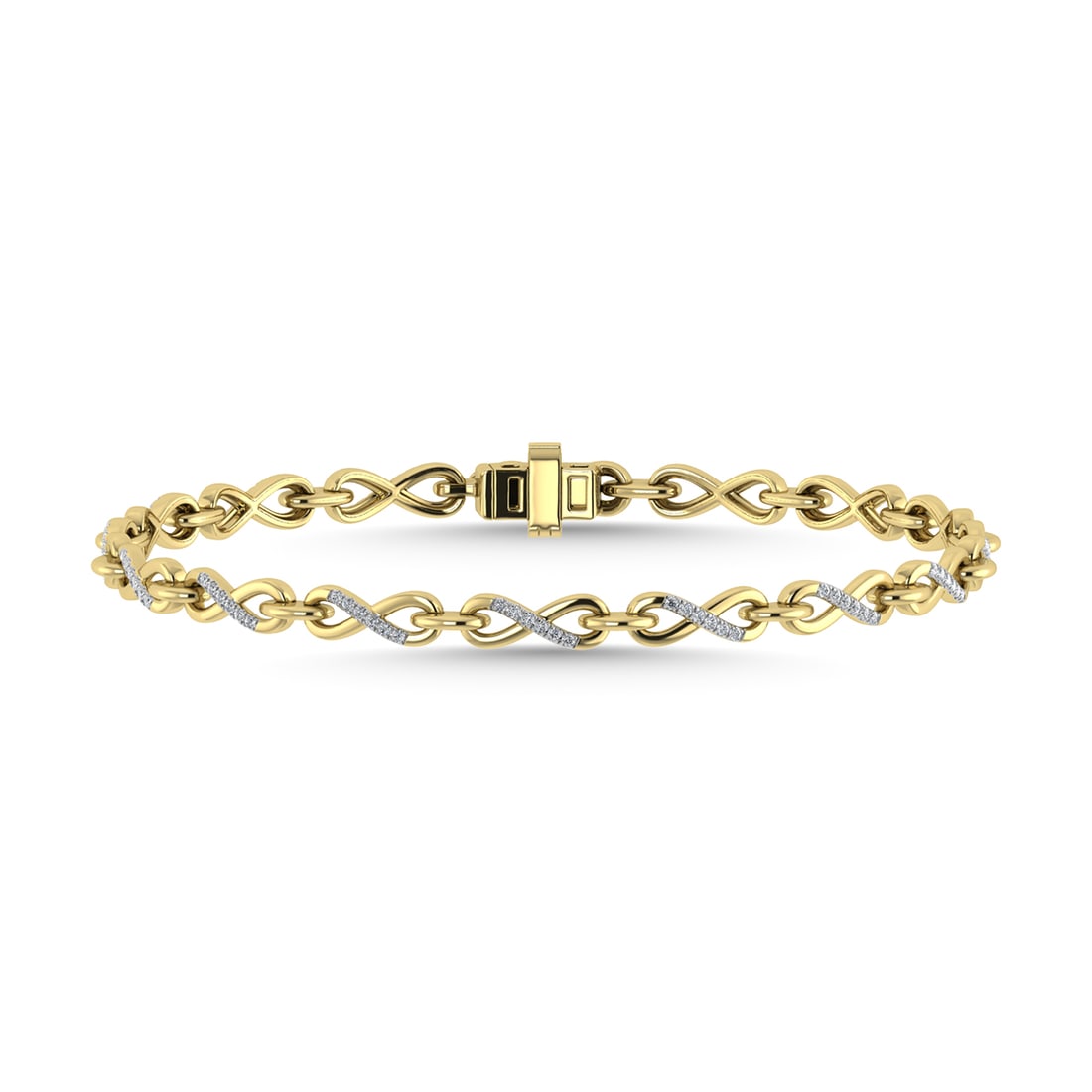 10K Yellow Gold Diamond 1/4 Ct.Tw. Fashion Bracelet: 10K Yellow Gold Diamond 1/4 Ct.Tw. Fashion Bracelet 10k Yellow Gold Stone Color: G-h Stone Clarity: I1-i2 This item may take 2-5 weeks for shipping. PLEASE NOTE: Framed, Large, or heavy items do not h