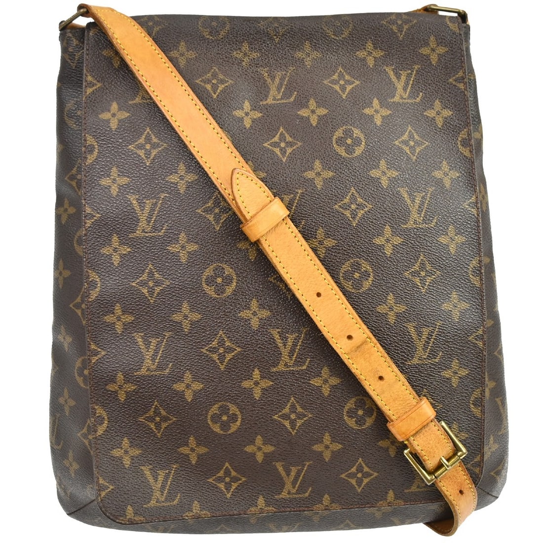 Louis Vuitton Musette Monogram Canvas Shoulder Bag Medium Brown Vintage: Louis Vuitton Musette Monogram Canvas Shoulder Bag Medium Brown Vintage This Louis Vuitton Musette shoulder bag features the classic monogram canvas exterior with brown leather shoulder strap and trim