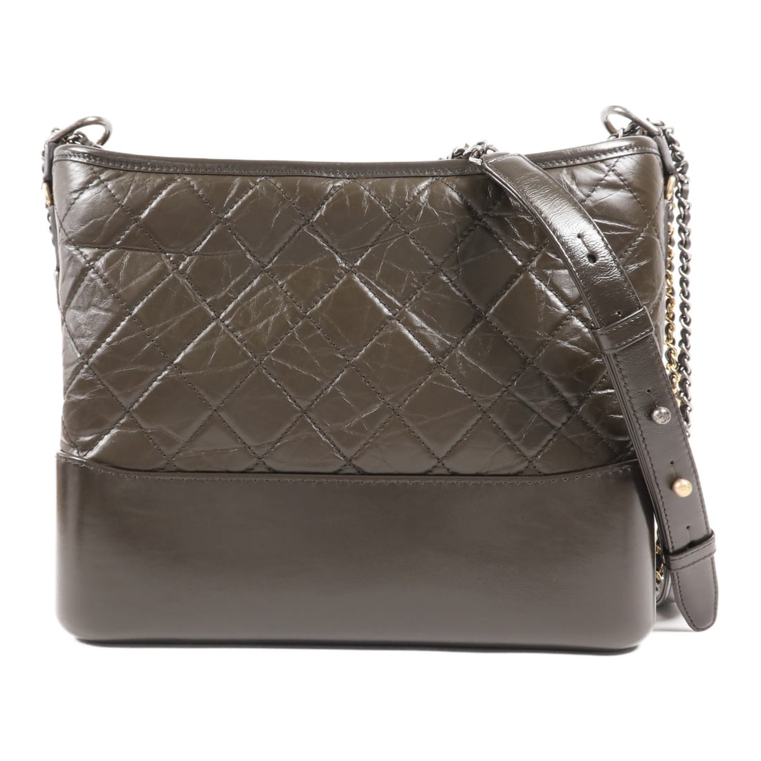 CHANEL Gabrielle Medium Shoulder Bag Calfskin Leather Brown AS1521: CHANEL Gabrielle Medium Shoulder Bag Calfskin Leather Brown AS1521 This exquisite CHANEL CC Gabrielle Medium Chain Shoulder Bag is crafted from luxurious brown calfskin leather, showcasing the brand's