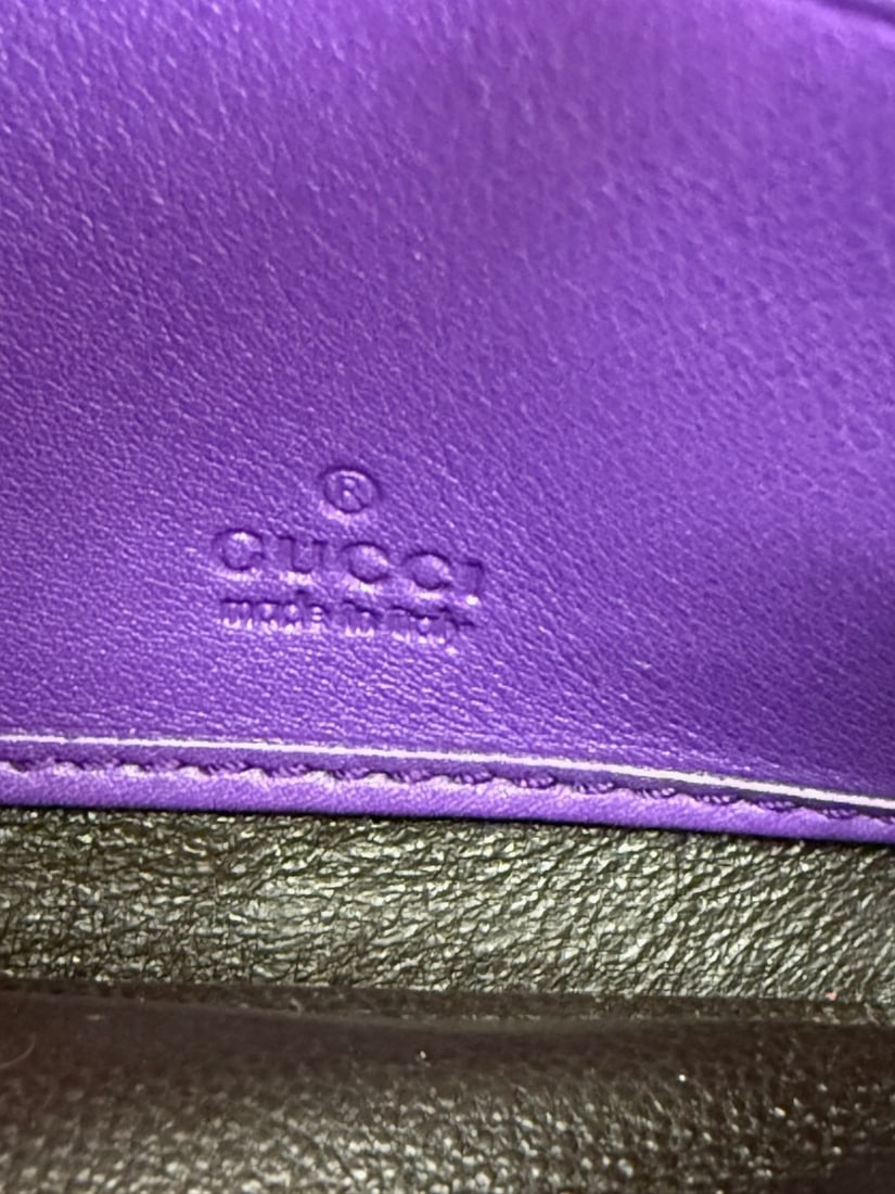 Gucci Multicolor Python Pattern Leather Flap Wallet for Women - 6