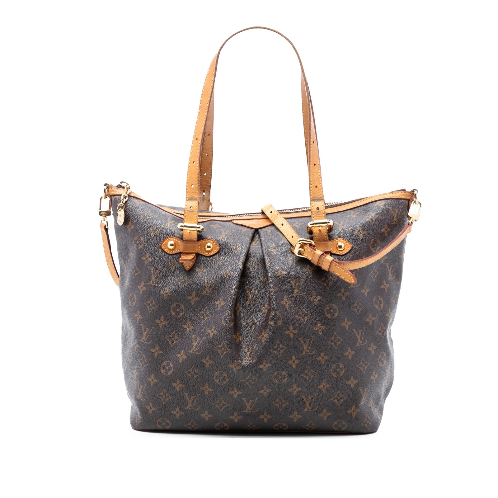 Louis Vuitton Palermo GM Brown Monogram Canvas Shoulder Bag with Strap: Louis Vuitton Palermo GM Brown Monogram Canvas Shoulder Bag with Strap The Louis Vuitton Monogram Palermo GM is a spacious tote bag crafted from the iconic monogram canvas with vachetta leather trim. 