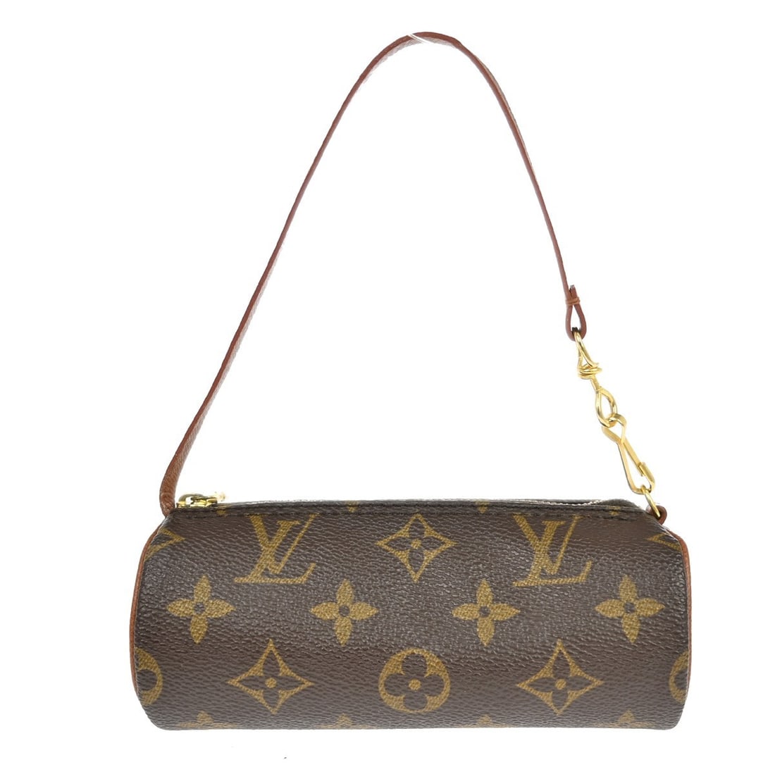 Louis Vuitton Papillon Monogram Canvas Micro Bag with Attached Pouch: Louis Vuitton Papillon Monogram Canvas Micro Bag with Attached Pouch This is a vintage Louis Vuitton Papillon micro handbag featuring the iconic monogram canvas. The bag includes a top handle made of 