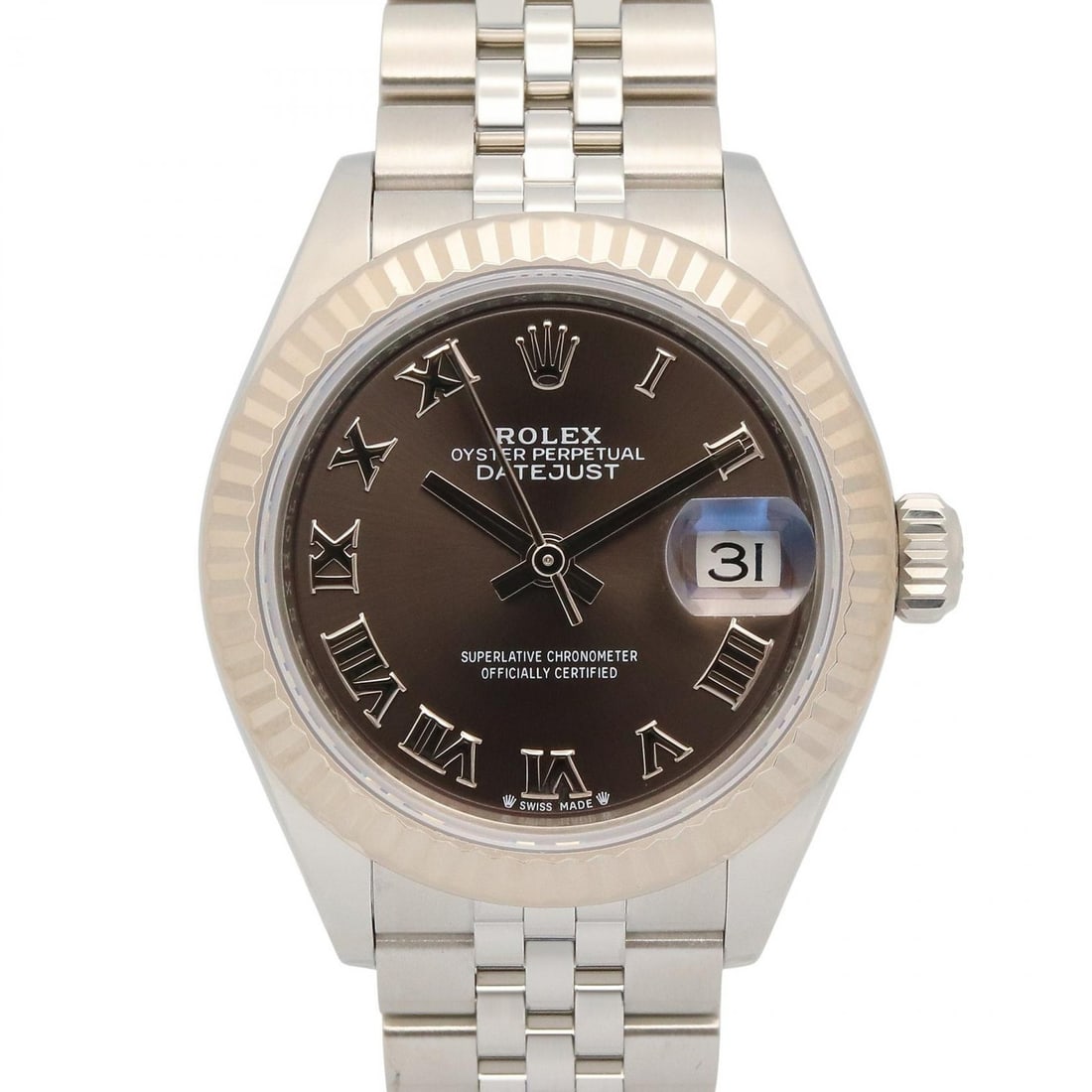Rolex Datejust Women's 18K White Gold Steel Automatic Watch 279174: Rolex Datejust Women's 18K White Gold Steel Automatic Watch 279174 This Rolex Datejust 279174 is a women's wristwatch featuring a combination of 18K white gold and stainless steel. It is powered by an